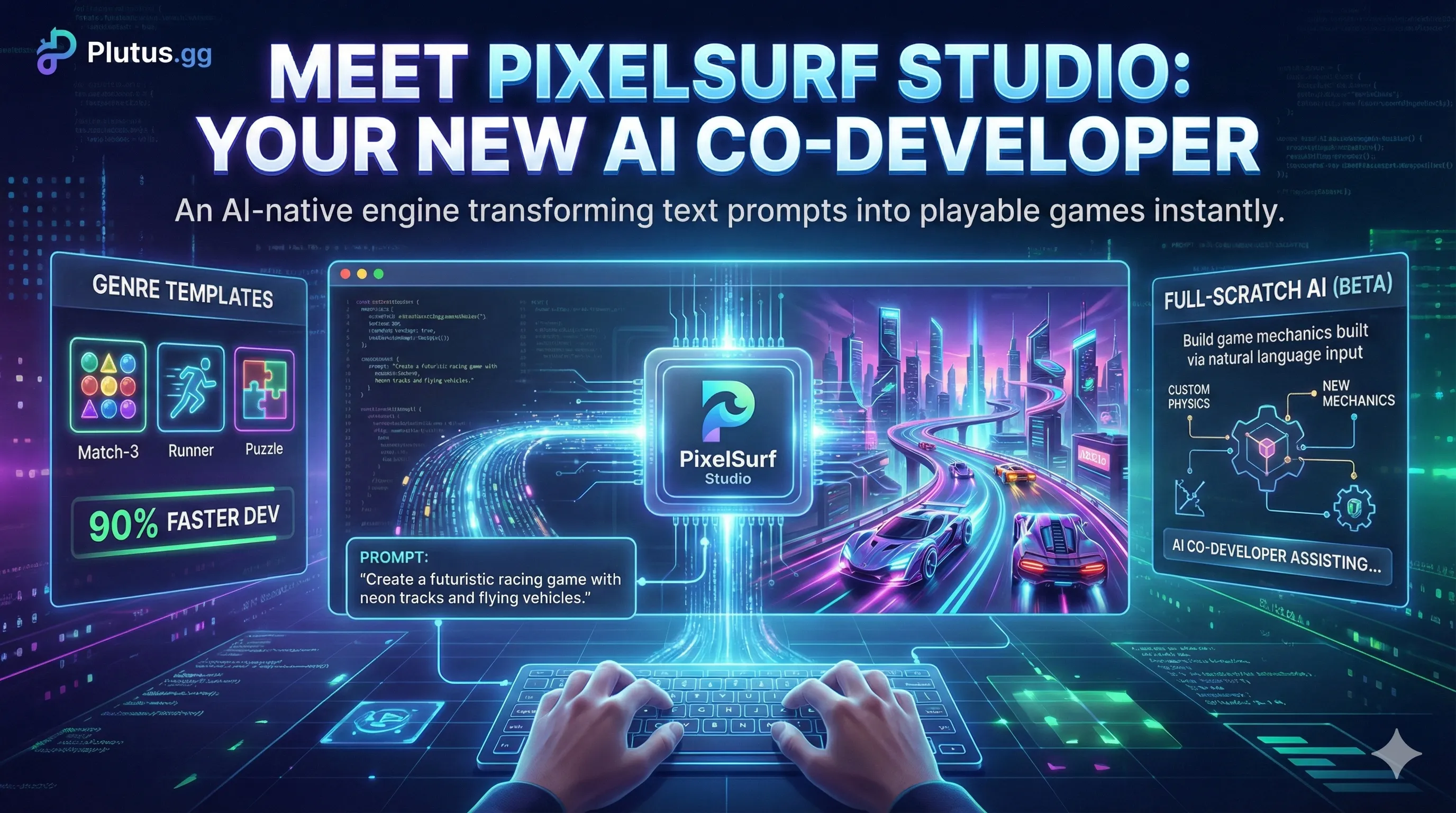 Meet PixelSurf Studio: Your New AI Co-Developer | Plutus Blog